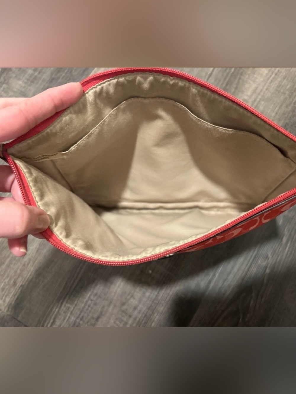 Coach RED Signature Zip Pouch, NWOT - Picture 4 of 4
